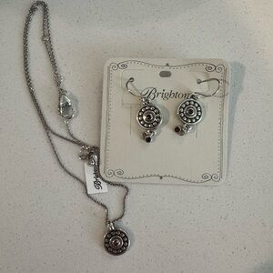 Brighton Silver and Red Earrings